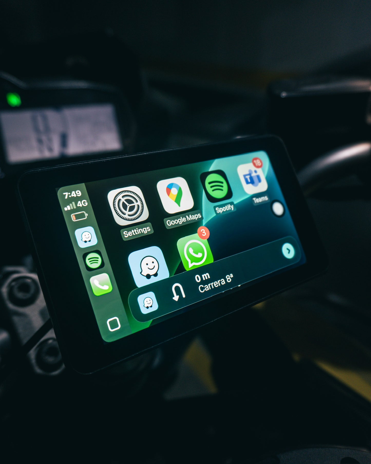 Pantalla 5" navegador inteligente CarPlay y Android Auto para Motos- Universal - Compatible con BMW GS, KTM, Royal Enfield, y más