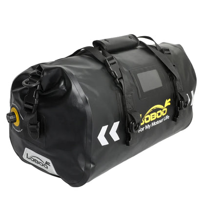 Maleta Trasera Impermeable Drybag para Moto Trail LOBOO 40L – Compatible con BMW GS, KTM, Royal Enfield, y más